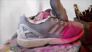 Custom Adidas ZX Flux Timelapse - YouTube