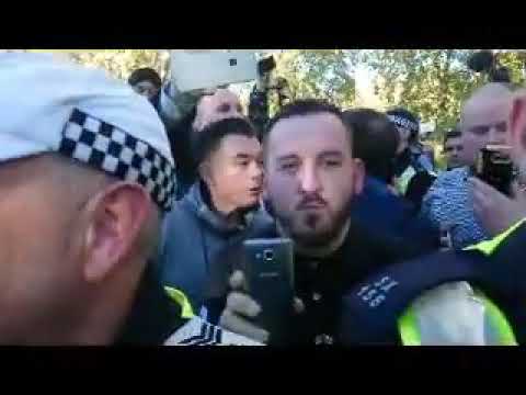 James Goddard Hiding Behind Police Again This Time In London.