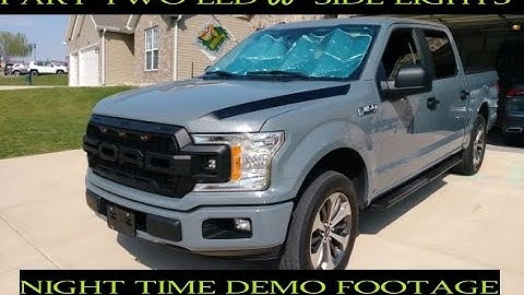 Running board lights OPT7 60 inch LED Ford F150 night time demo footage