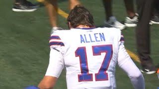 Josh Allen Gushing Blood From Nose After Hit Vs Jets
