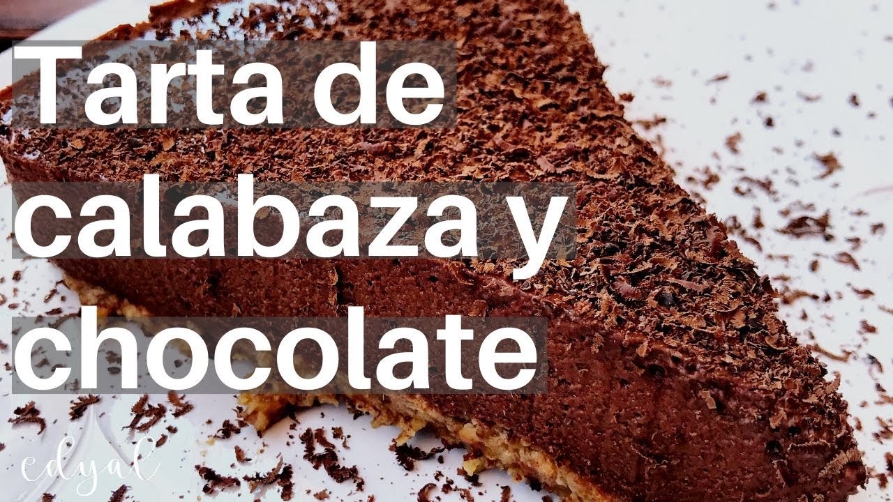 Tarta de calabaza y chocolate