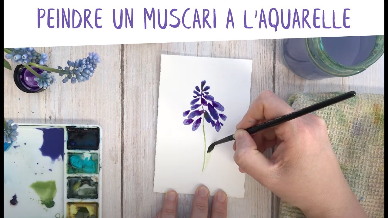 Tutoriel peindre un muscari à l'aquarelle