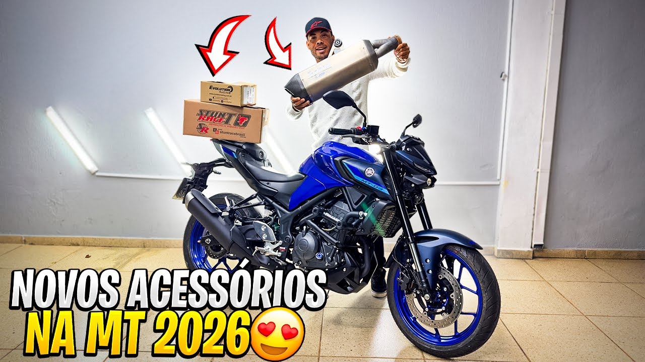 NOVOS ACESSÓRIOS PARA YAMAHA MT 03 2026 0KM😍