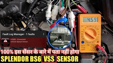 Hero Splendor BS6 VSS Sensor Working And Testing Full Details