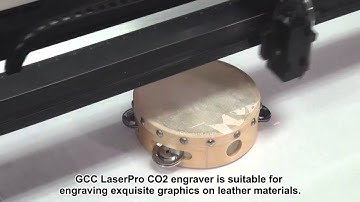 GCC LaserPro---Engraving Tambourine by Laser Engraving Systems