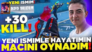 Yeni̇ İsmi̇mle Hayatimin Maçini Oynadim 30 Ki̇l Pubg Mobile S2Gsezer?
