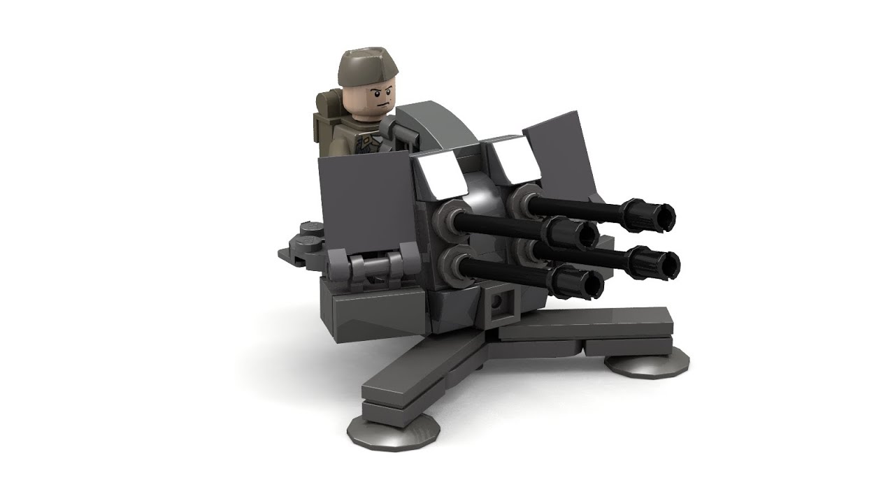 Lego Wwii Flak 38mm Gun Instructions Youtube