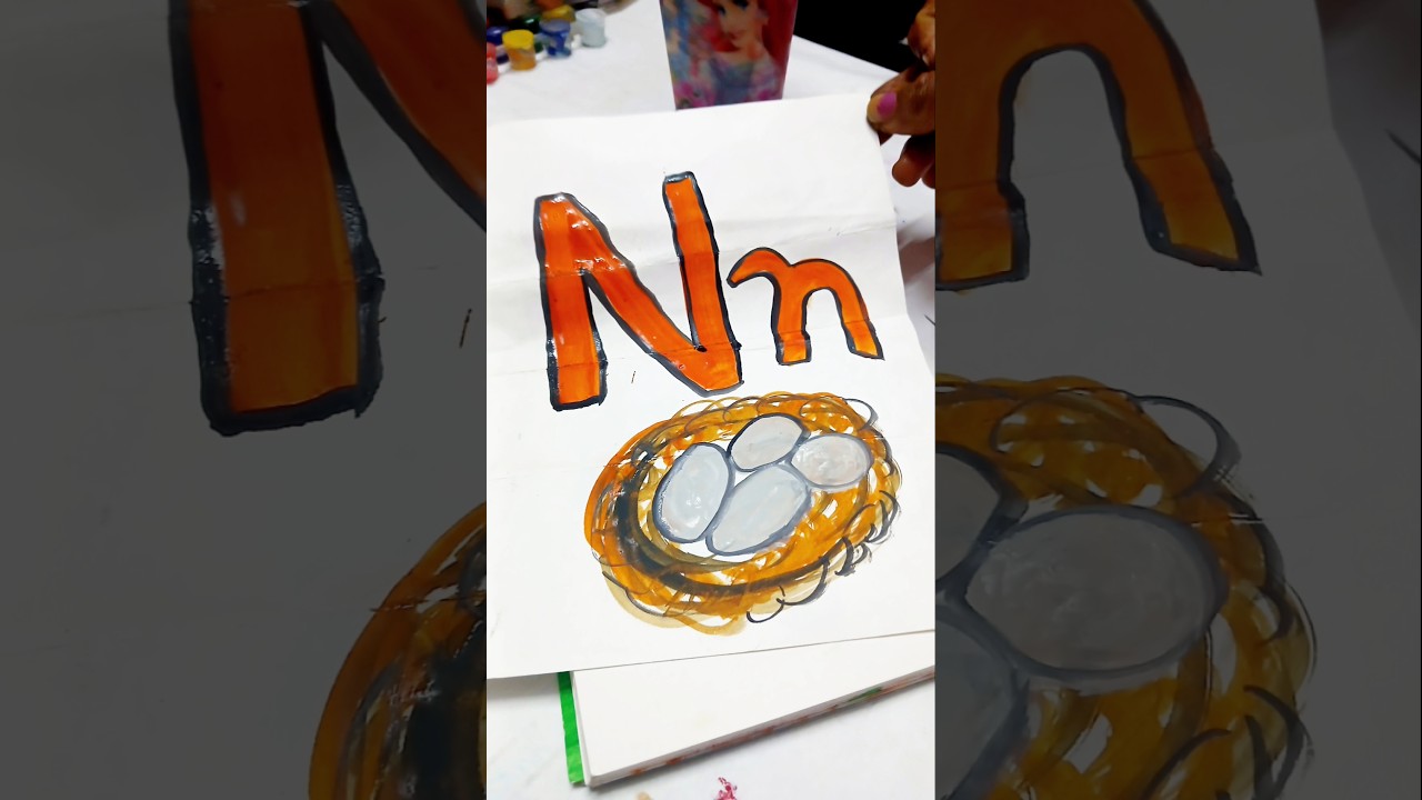 alphabets painting with picture 