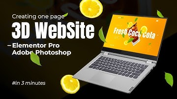 Creating simple UX/UI 3D One Page WebSite with Elementor and Photoshop