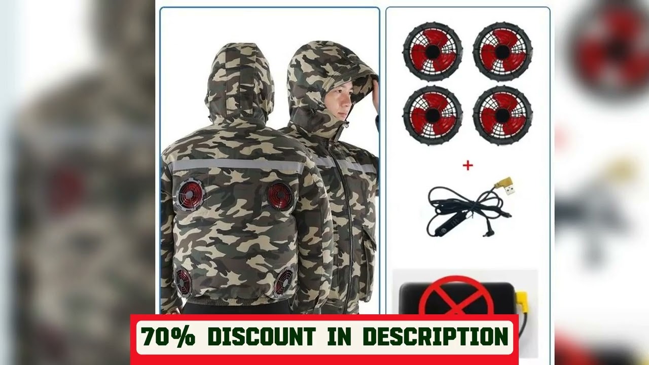 A must-have product! New Casual Loose Cooling Electric Fan Air Conditioning Suit Men Construction