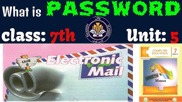 What is Password || Class 7th Computer education || Electronic mail Chapter 5 || 7th class in urdu