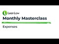 LeanLaw Masterclass April 2021 -- Expenses! Deep dive on product features and new features