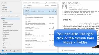 How to create a folder in Outlook 2013