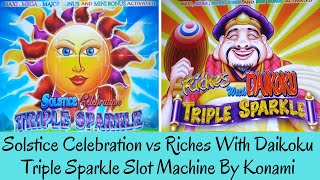 SOLSTICE CELEBRATION vs RICHES WITH DAIKOKU TRIPLE SPARKLE SLOT MACHINE - SunFlower Slots
