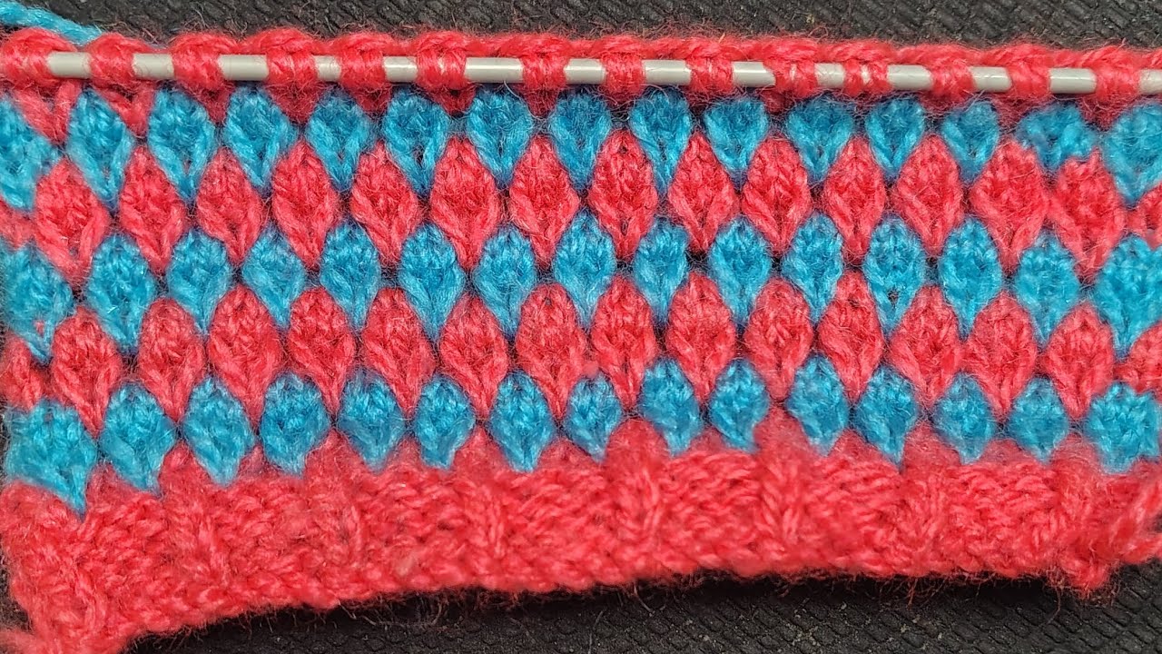 2 रंगों को मिलाकर बनाना सीखे शानदार स्वेटर डिजाइन/2 colour sweater design#06 