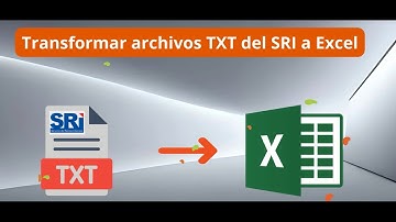 Transformar archivos TXT del SRI a EXCEL
