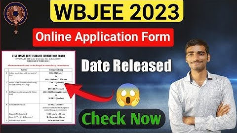 WBJEE 2023 Application Form, ✍️|Date Released✅| Important Dates #wbjee2023