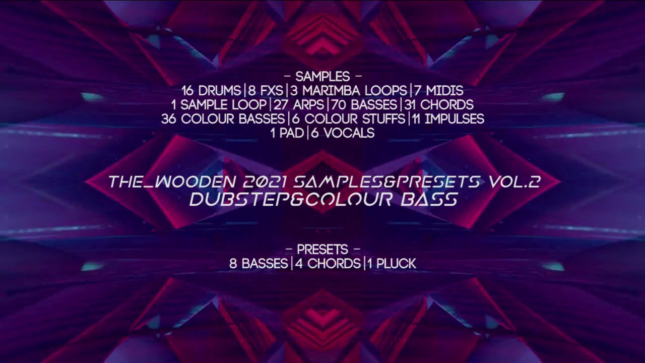 [Free Colour Bass Sample Packs]The Wooden's 2021 Samples&Presets vol2