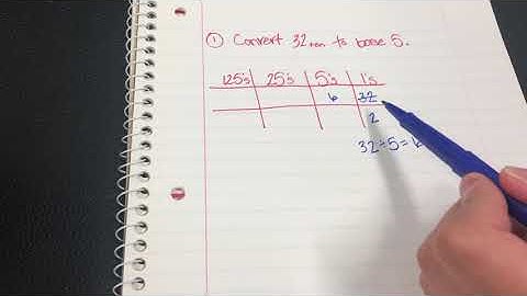 Converting Base 10 to Base 5