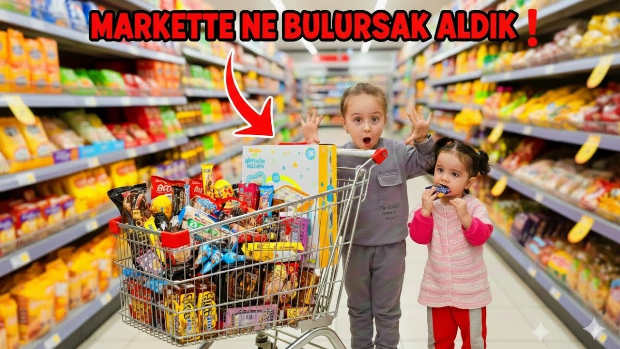 Figen suyun çılgın market alışverişi😱eline ne geçerse sepete attı‼️😱 @KuzeyElif @elifsinemtv #çocuk 