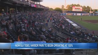 Norfolk Tides, Harbor Park to begin operating at 100%