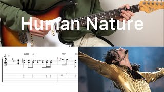 Michael Jackson - Human Nature (guitar cover with tabs & chords)