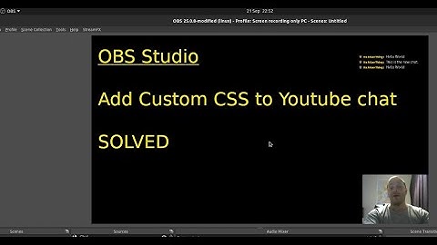 OBS Studio - Add Custom CSS for Youtube Live Chat