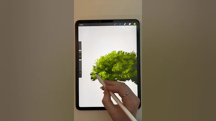 Digital Painting Nature Shrubs in Procreate