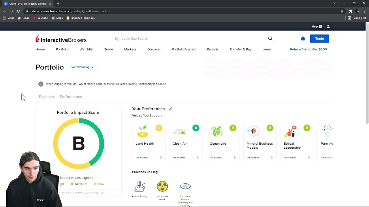 New Investing tool in TWS - Impact Dashboard