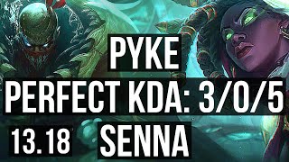 PYKE & Lucian vs SENNA & Ezreal (SUP) | 3/0/5, 1.9M mastery, 1200+ games | TR Master | 13.18