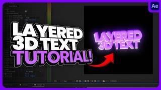 3D MIrror Layered Text - After Effects Tutorial!