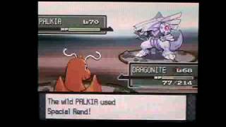 Pokemon Platinum Capturing Dialga With A Luxury Ball And Palkia With A Poke Ball