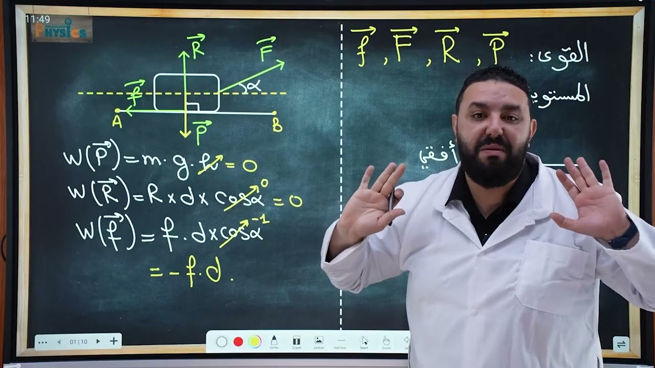 مراجعة و تطبيقات 2AS : عمل قوة و الطاقة الحركية