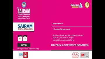 Lecture video 6 18EE51 Module 5 project processflow,identification ,characteristics ,aspect of PM Ma