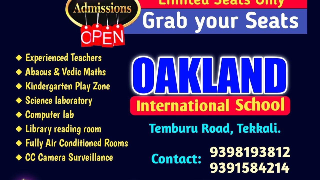 Oakland International School Tekkali ll Temburu Road Tekkali ll