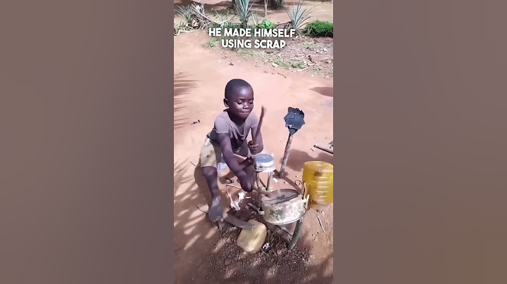 Boy in Africa made his own drum set 👏