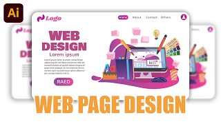 Web Page Design & Tutorial - Adobe illustrator | BID IT Lab | #web #design #illustratortutorial