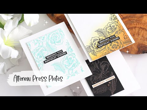 Altenew Press Plates with the Betterpress System | The Card Grotto