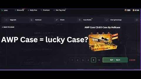 20 $ Hellcase AWP CASE Opening
