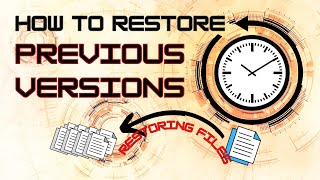 how to restore previous versions file in windows 10 using automated restore points in 2021?