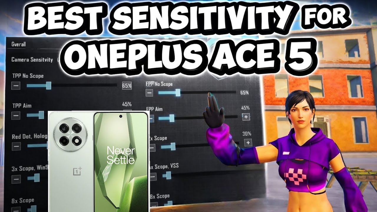 OnePlus Ace 5 Sensitivity for BGMI / PUBG 