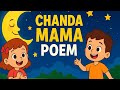 Chanda Mama Aao Na 🌙⭐ Cute Hindi Kids Cartoon Poem Song 🎵|| baccho ki poem|| kids poem||