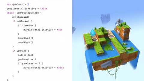 Swift Playgrounds: Portal On and Off