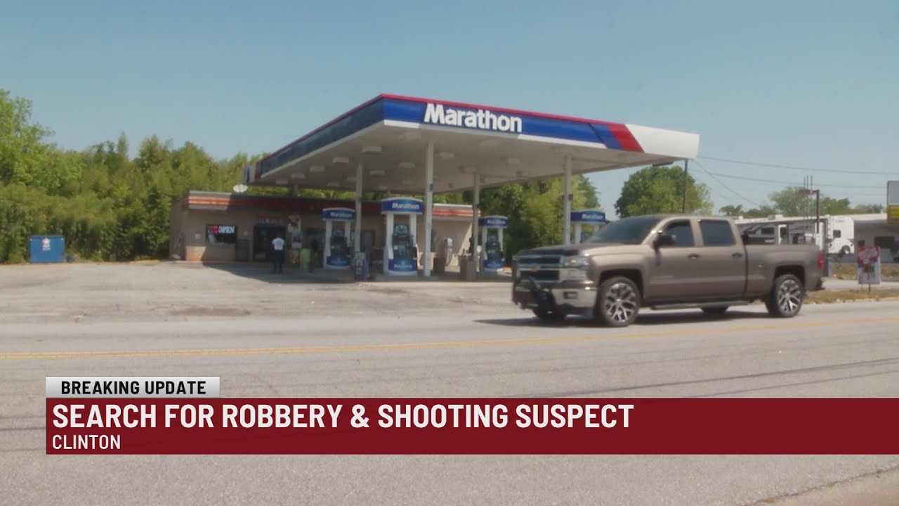 Search continues for armed robbery, shooting suspect in Clinton - YouTube