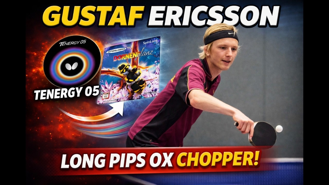 Gustaf Ericsson: Defensive & Offensive Chopper Using Long Pips OX & Tenergy 05 #longpipsox #chopper