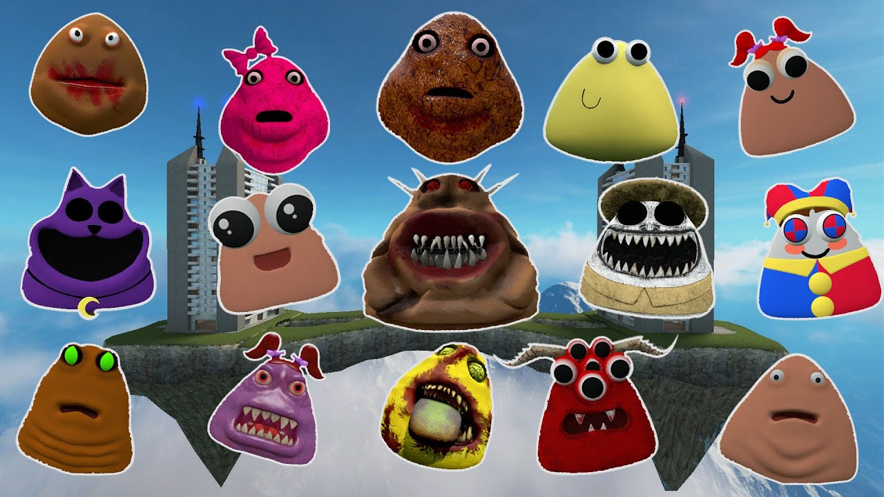 DESTROY ALL NEW 3D POU BOU'S REVENGE & ITALIAN BRAINROT FAMILY inGarry's Mod!!