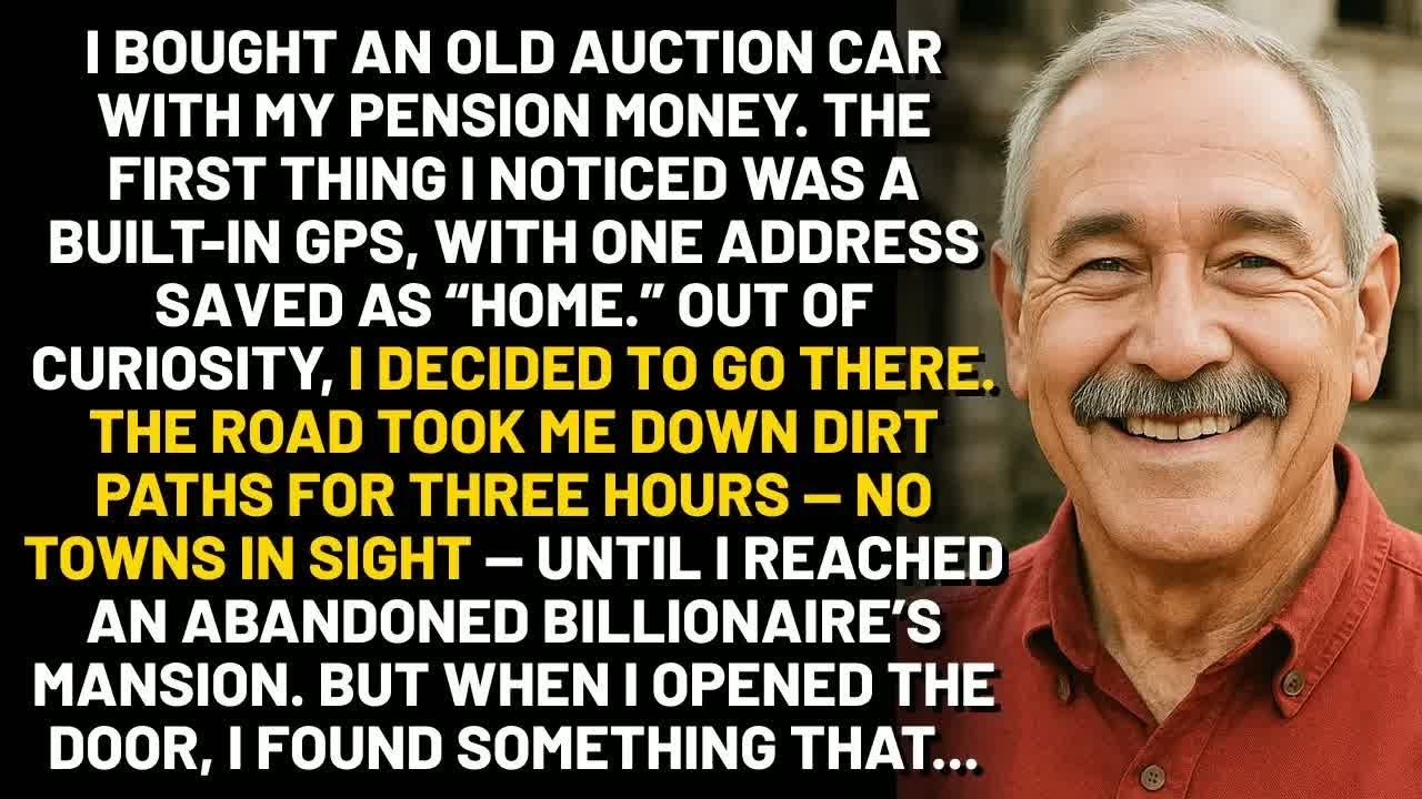 I bought an old auction car with my pension money. The first thing I noticed was a built-in GPS...