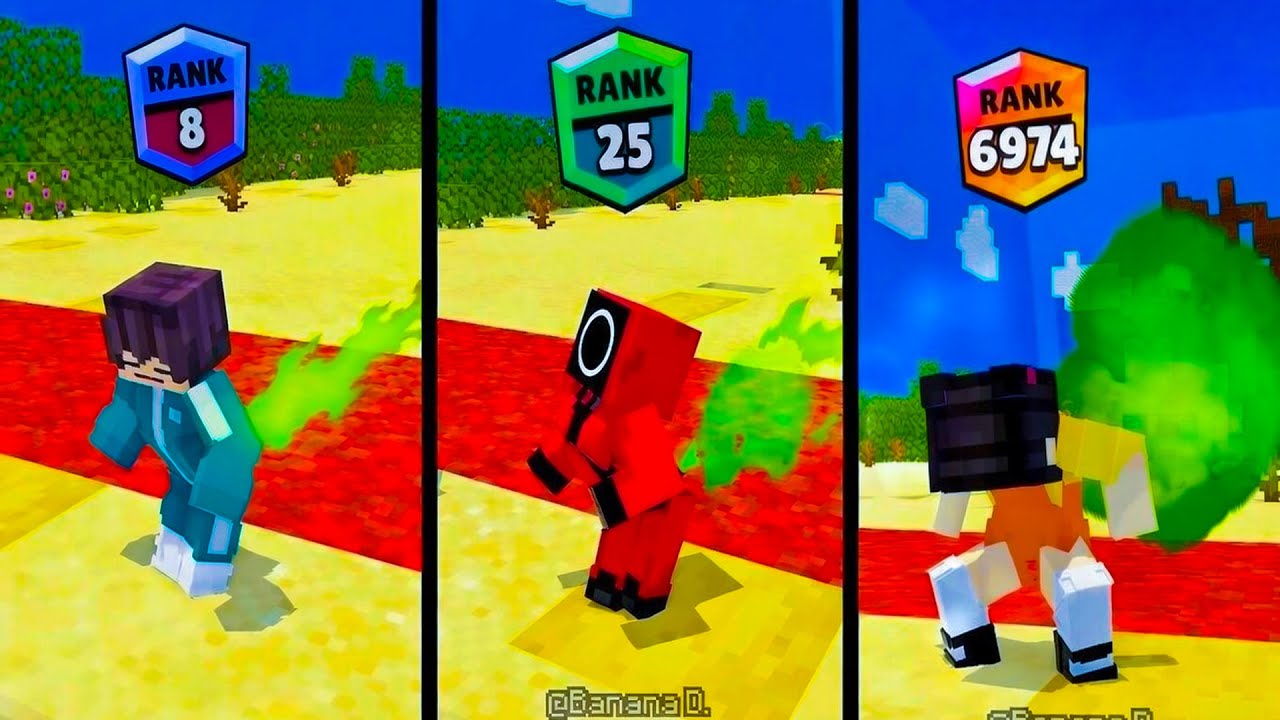 Minecraft - Squid game 6974 Battle but Fart 💨🦍💨Battle 😂😂😂