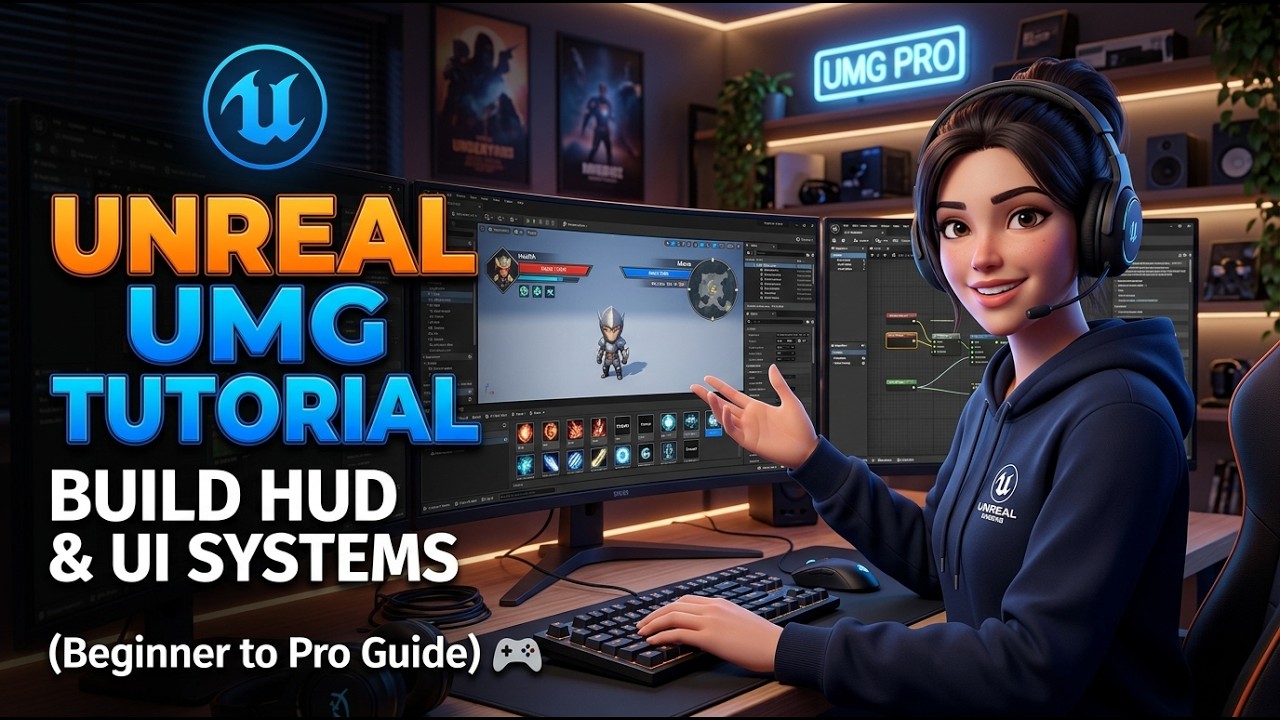 Unreal Engine UMG Tutorial 🎮 Build HUD & UI Systems (Beginner to Pro ...