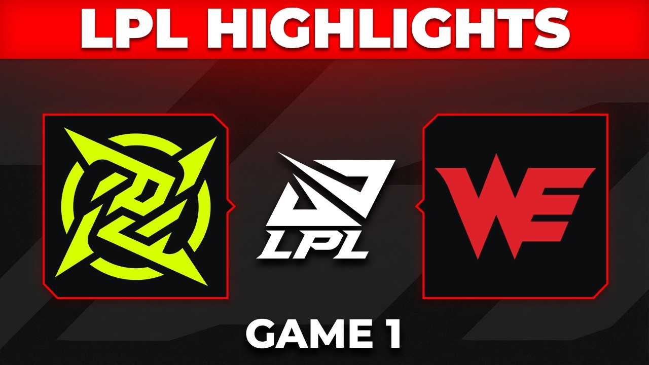 NIP vs WE Highlights Game 1 | LPL 2026 Split 1 Tiebreaker | Ninjas in Pyjamas vs Team WE